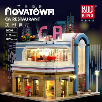 California Restaurant Playset with Lights (Upgraded Version)