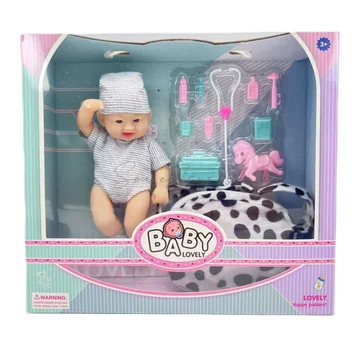 8-inch 20cm Reborn Doll Vinyl Baby with Accessories Tote Bag