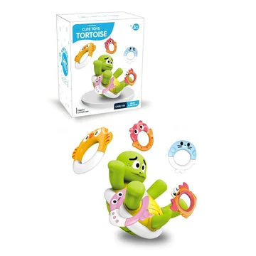 Electric Water-Squirting Turtle Ring Toss Bath Toy (Rechargeable)