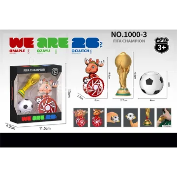 World Cup Mascot Roly-poly Toy, Trophy Whistle, Finger Spinner Soccer Ball