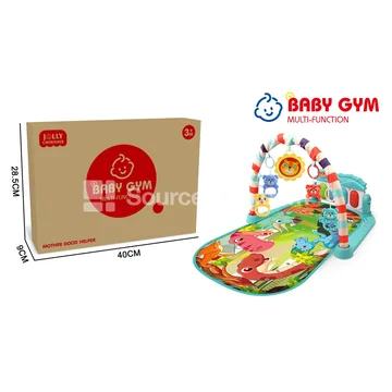 Dinosaur World Pattern Kick Piano Baby Playmat Dark Green