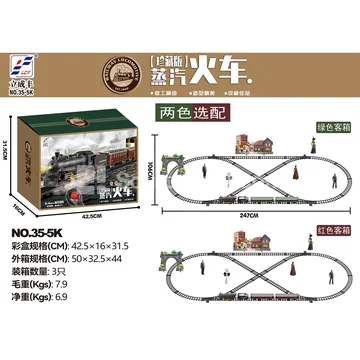 Remote Control Plastic Train with Lights, Sound, Mist, and Smoke