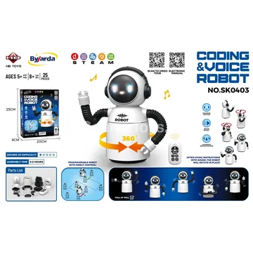 Remote Control Programmable Voice-Activated Robot DIY Building Kit Educational STEM Toy