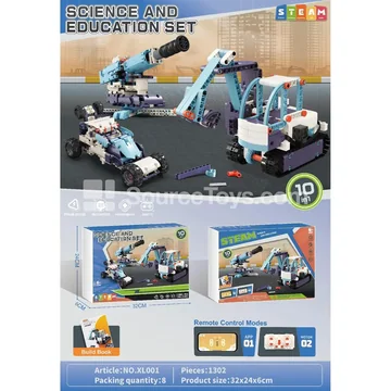 10-in-1 Dual-Motor Electric Programming Robot Building Blocks