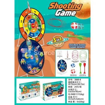 Double-Sided Dinosaur Round Target