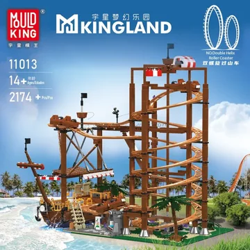 Double Spiral Roller Coaster Building Set