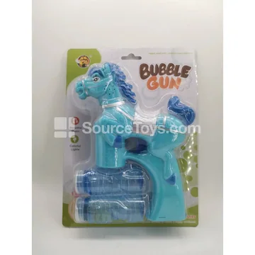 Solid Color Pony Bubble Gun with Lights and Music