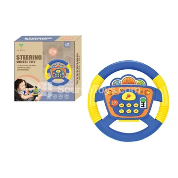 Steering Wheel Ride-On with 360° Rotation (Blue)