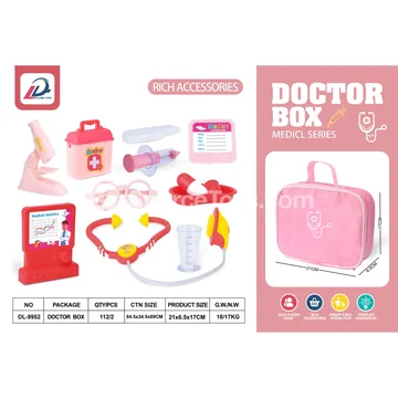 Girl's Doctor Kit Briefcase (400D Eco Fabric) Pretend-Play DIY