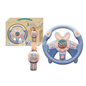 U-Shape 360° Rotating Steering Wheel Toy with Bunny Design