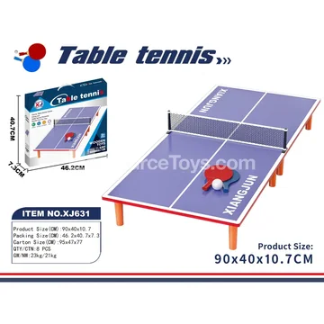 XJ631 Wooden Mini Table Tennis Table 90x40CM Set
