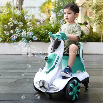 Electric Two-Wheel Drive Bubble Balance Scooter (Red/Green)