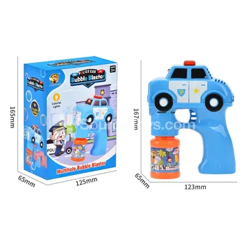 Multihole Police Car Bubble Gun (with Lights)