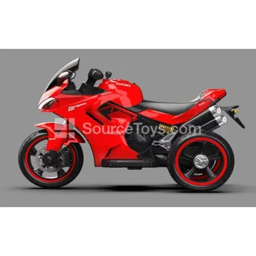 Electric Ride-On Motorcycle (Red, White)