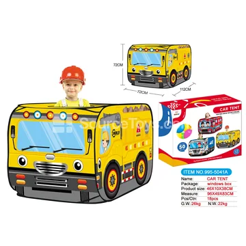 Construction Vehicle Play Tent with 50 Ocean Balls