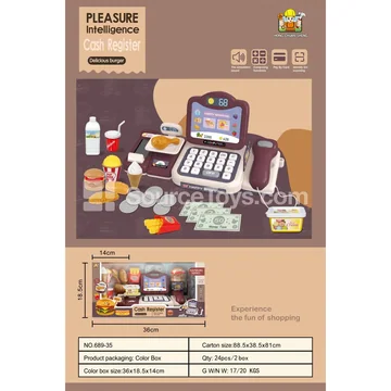 Hamburger Cash Register Play Set