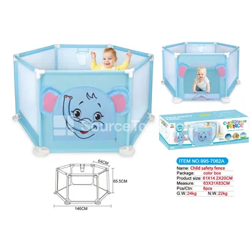 146cm Printed Elephant Playpen for Kids (GCC)