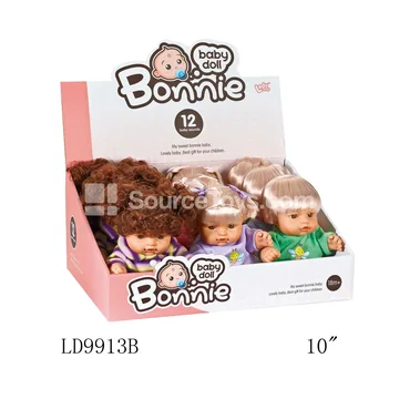 Realistic Vinyl Doll 10 inch 12 Sounds All Vinyl Boy Girl Doll 9pcs Display Pack