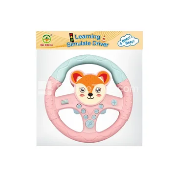 Cartoon Steering Wheel 360° Rotation Fox Style Pink