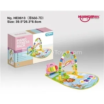 Foot Piano Play Gym with Lights and Music Pink