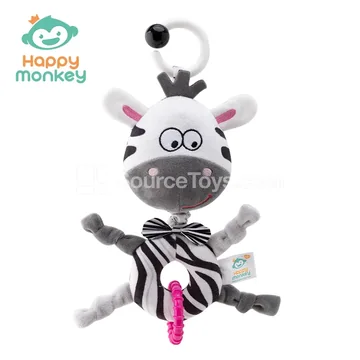 Newborn Black and White Musical Pull Bell Crib Mobile