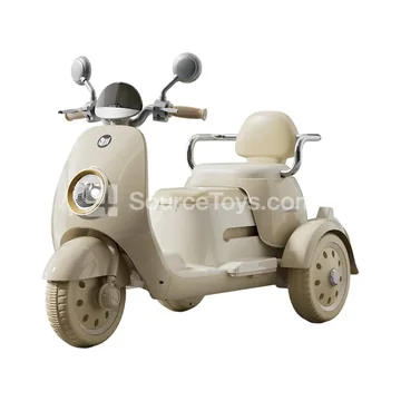Electric 3-Wheel Ride-On Motorcycle with Two Seats