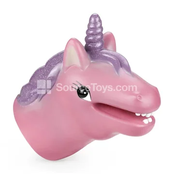 Red Unicorn Hand Puppet Head