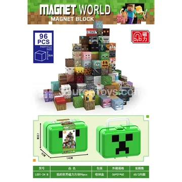 Creeper Storage Box Building Blocks 96PCS