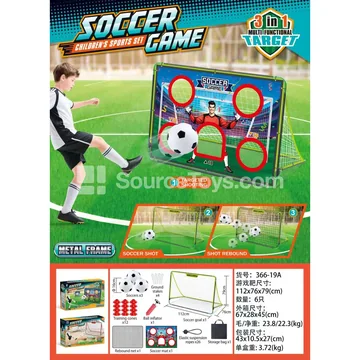 Green Soccer Goal with White Net (Iron Frame) (366-19A)