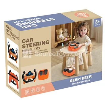 Steering Wheel & Pedal Driving Set Racing Orange