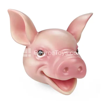Pink Pig Hand Puppet Head