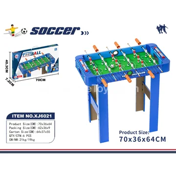 XJ6021 Blue Wooden Foosball Table with Legs 70x36x64CM