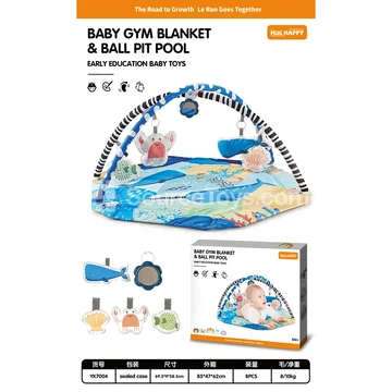 Green 4-in-1 Baby Play Crawling Mat with 20 Balls