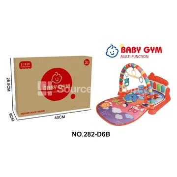 Water Play Elephant Print Foot Piano Baby Blanket Red