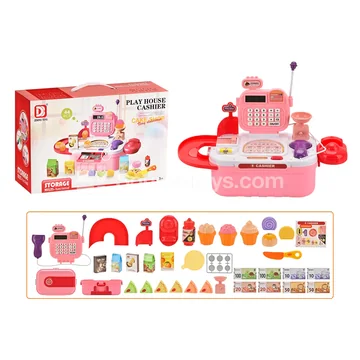 Pretend Play Cash Register with Storage (Pastry Edition)