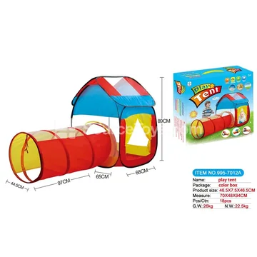 2-in-1 Play House Tunnel Crawl Tube