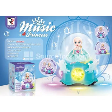 Electric Multi-Direction Light Snowflake Music 3.5-inch Snow Princess Doll