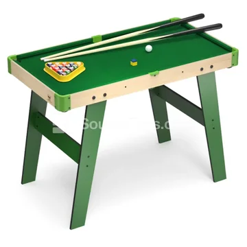 XJ8875 Solid Wood Pool Table with Legs and Cues