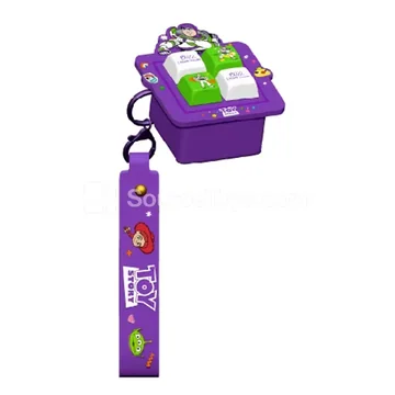 4-Button Toy Keychain Action Figure