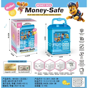 Paw Patrol House ATM Piggy Bank with Card and Fingerprint