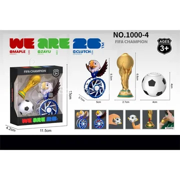 World Cup Mascot Roly-Poly Toy, Trophy Whistle, Finger Spinning Football