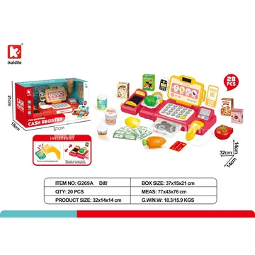 Smart Recognition Cash Register Set - 28 Pieces