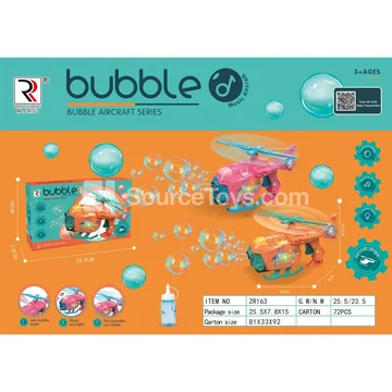 Sound & Light Airplane Bubble Gun