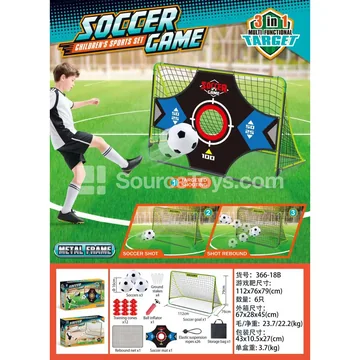 Green Soccer Goal Set with Black Net (Iron Frame)