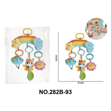 Educational Plush Owl Baby Crib Toy Set