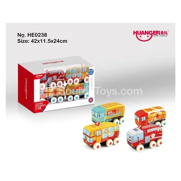 Baby Cartoon Fabric Cars (4 Styles, 6-Wheel Cars)