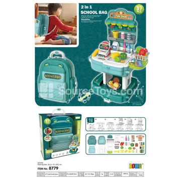 2-in-1 Pretend-Play Supermarket Backpack