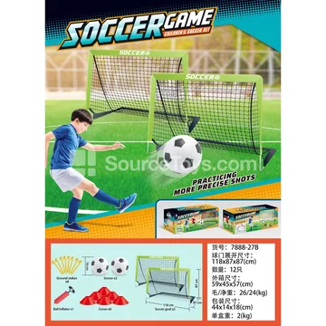 Green Two-Door Soccer Goal (Black Net)