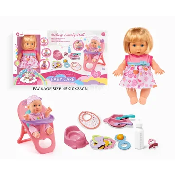 9-inch Pretend-Play Doll High Chair Set