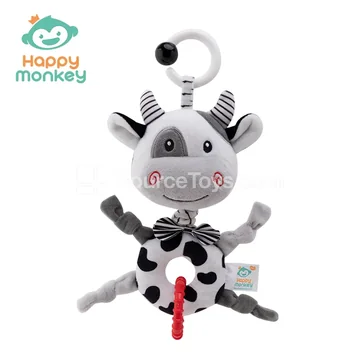 Black & White Music Pull Bell Mobile Soother